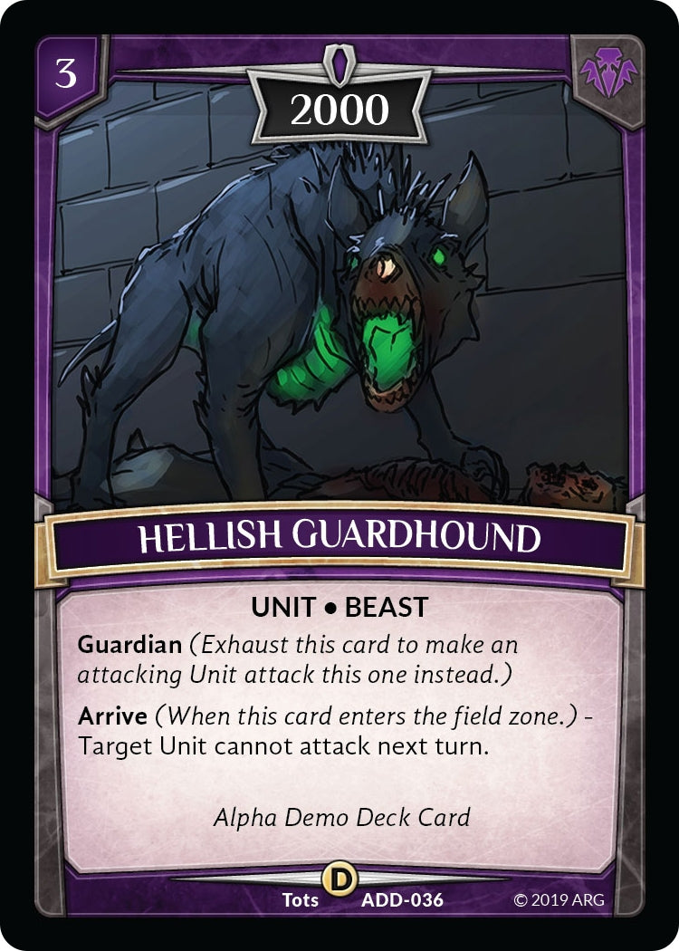 Image for Hellish Guardhound (Alpha Demo Intro Decks) (ADD-036) - Argent Saga TCG