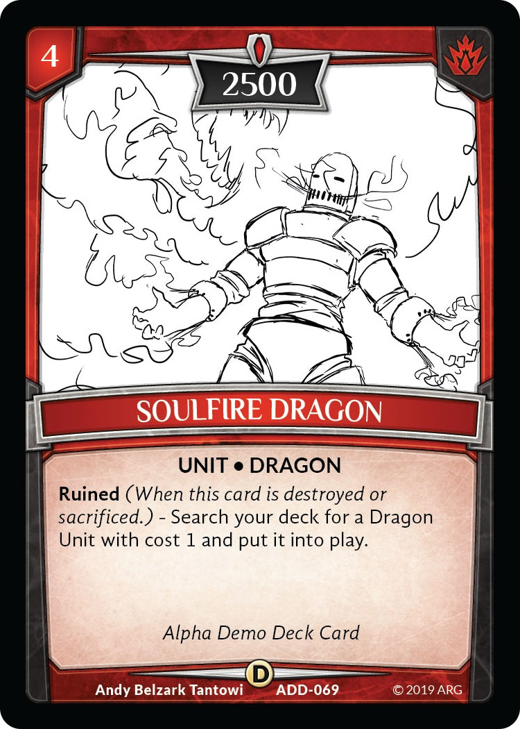 Image for Soulfire Dragon (Alpha Demo Intro Decks) (ADD-069) - Argent Saga TCG