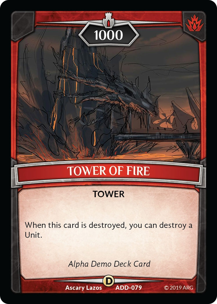 Image for Tower of Fire (Alpha Demo Intro Decks) (ADD-079) - Argent Saga TCG