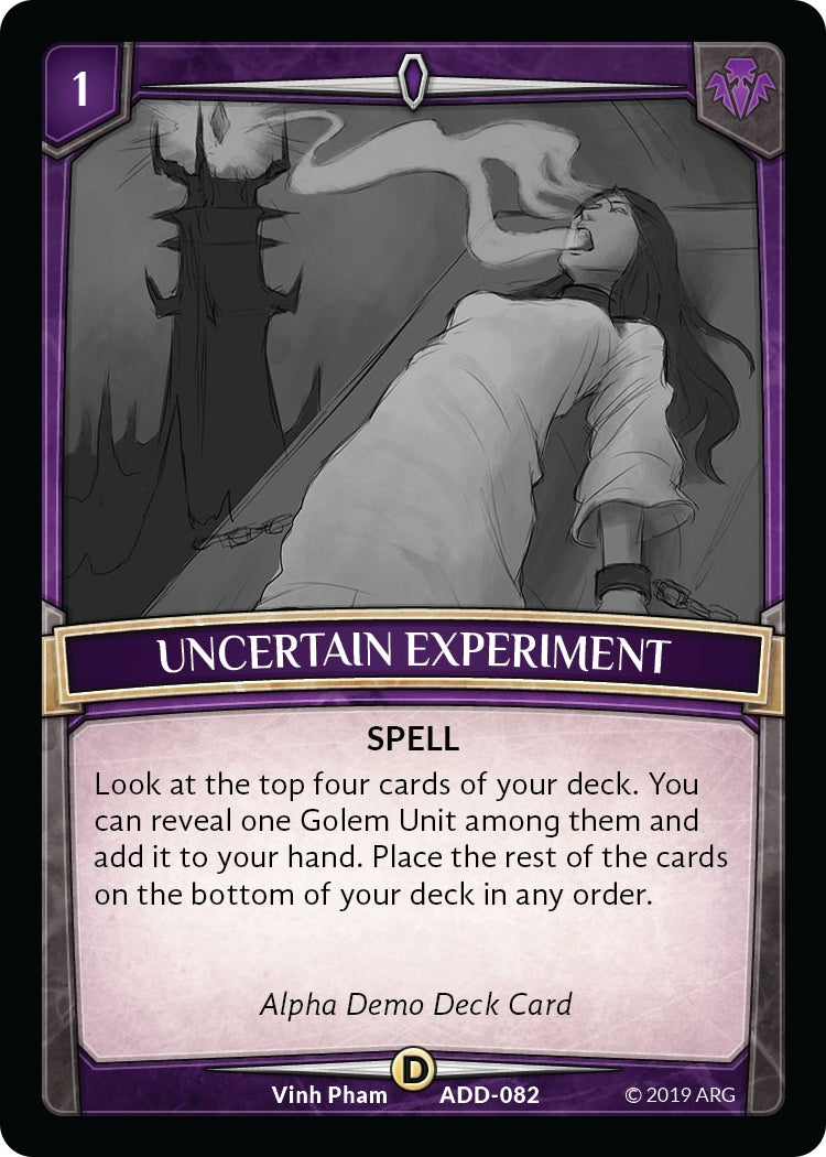 Image for Uncertain Experiment (Alpha Demo Intro Decks) (ADD-082) - Argent Saga TCG