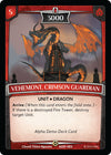 Image for Vehemont, Crimson Guardian (Alpha Demo Intro Decks) (ADD-083) - Argent Saga TCG