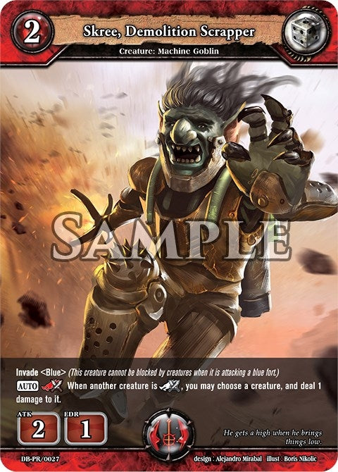 Image for Skree, Demolition Scrapper (Alt Art) (PR Cards) (DB-PR/0027) - Dragoborne