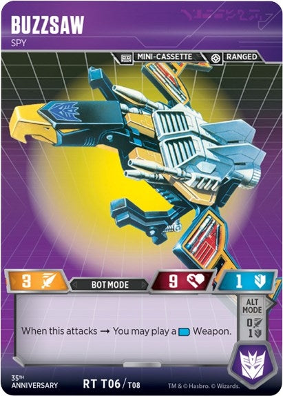 Image for Buzzsaw - Spy (Blaster VS Soundwave Box Set 35th Anniversary Edition) (T06/T08) - Transformers TCG