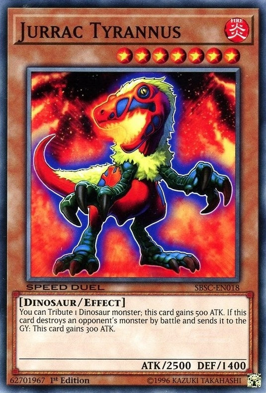 Image for Jurrac Tyrannus (Speed Duel: Scars of Battle) (SBSC-EN018) - YuGiOh