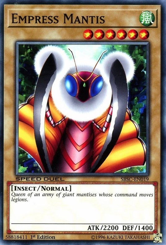 Image for Empress Mantis (Speed Duel: Scars of Battle) (SBSC-EN019) - YuGiOh