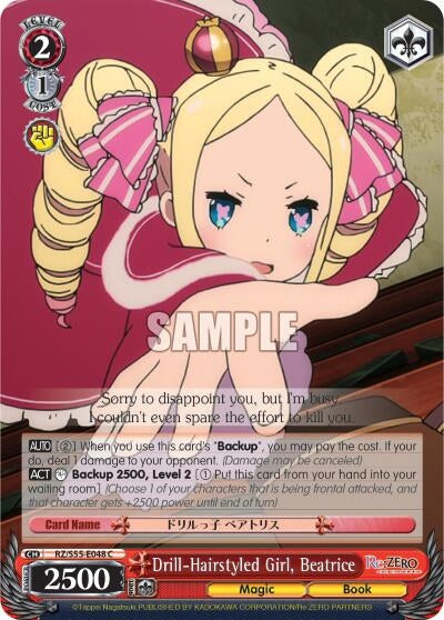Image for Drill-Hairstyled Girl, Beatrice (Re:ZERO Vol.2) (RZ/S55-E048 C) - Weiss Schwarz