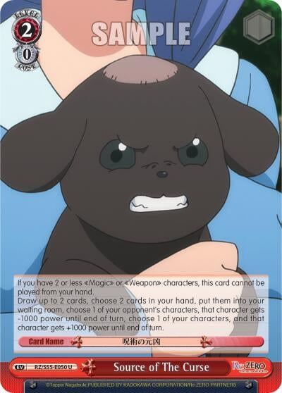 Image for Source of The Curse (Re:ZERO Vol.2) (RZ/S55-E050 U) - Weiss Schwarz