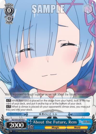 Image for About the Future, Rem (Re:ZERO Vol.2) (RZ/S55-E074 U) - Weiss Schwarz