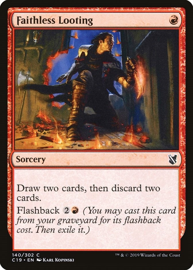 Image for Faithless Looting (Commander 2019) (140) - Magic: The Gathering