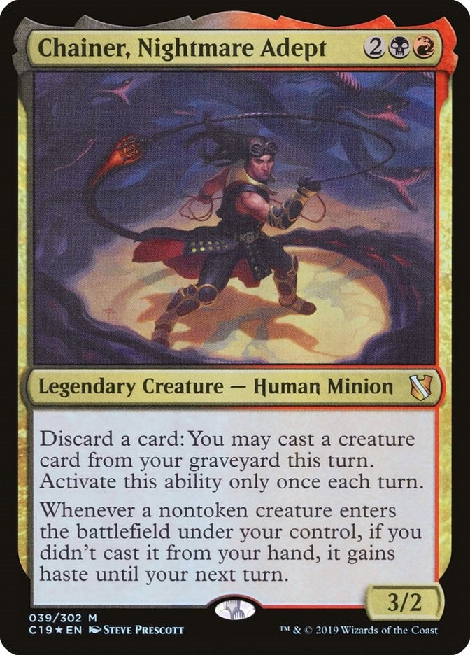 Image for Chainer, Nightmare Adept (Commander 2019) (39) - Magic: The Gathering