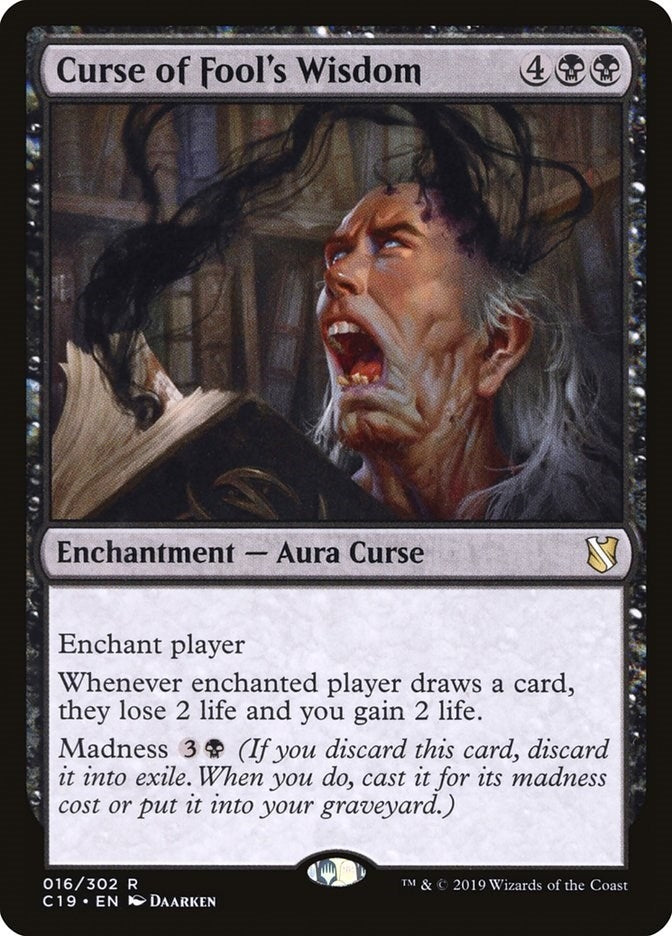 Image for Curse of Fool's Wisdom (Commander 2019) (16) - Magic: The Gathering