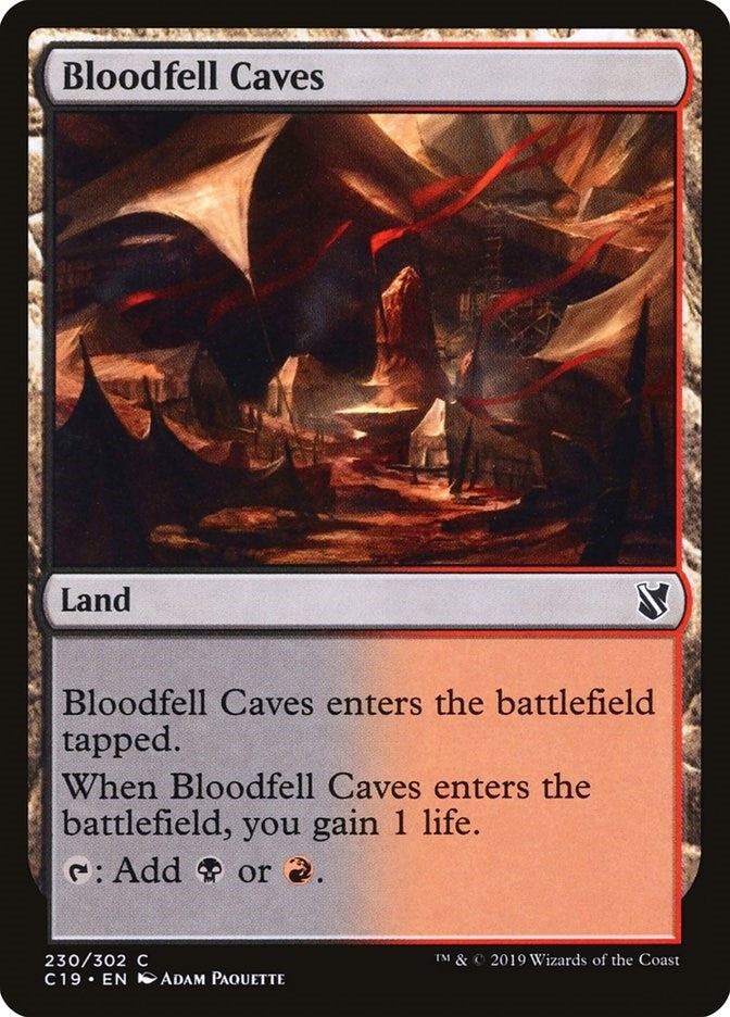 Image for Bloodfell Caves (Commander 2019) (230) - Magic: The Gathering