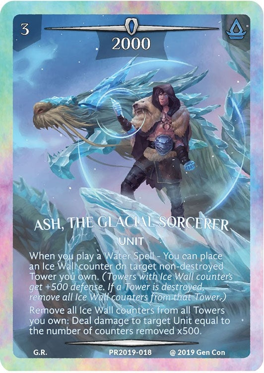 Image for Ash, the Glacial Sorcerer (Rainbow Metal) (Argent Saga Promos) (PR2019-018) - Argent Saga TCG