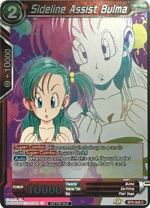 Image for Sideline Assist Bulma (Event Pack 4) (Promotion Cards) (BT5-008) - Dragon Ball Super: Masters