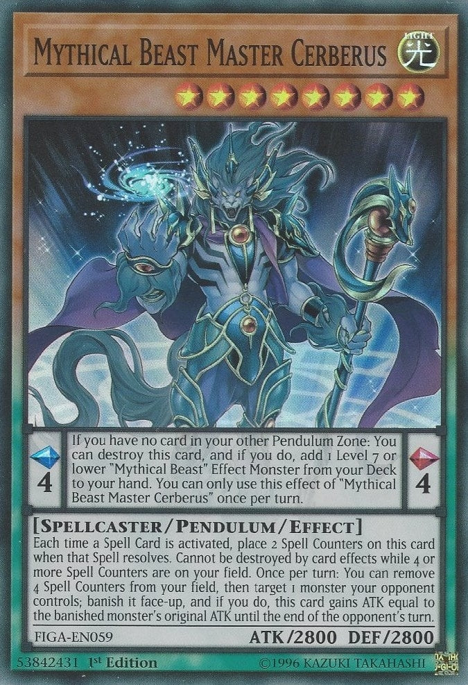 Image for Mythical Beast Master Cerberus (Fists of the Gadgets) (FIGA-EN059) - YuGiOh