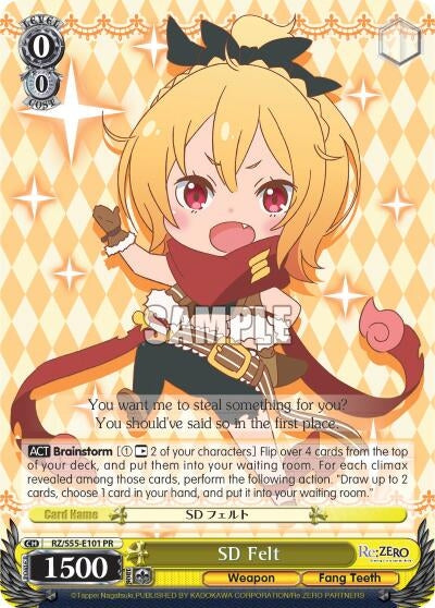 Image for SD Felt (Re:ZERO Vol.2) (RZ/S55-E101 PR) - Weiss Schwarz