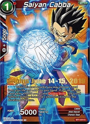 Image for Saiyan Cabba (Origins 2019) (Tournament Promotion Cards) (BT1-014) - Dragon Ball Super: Masters