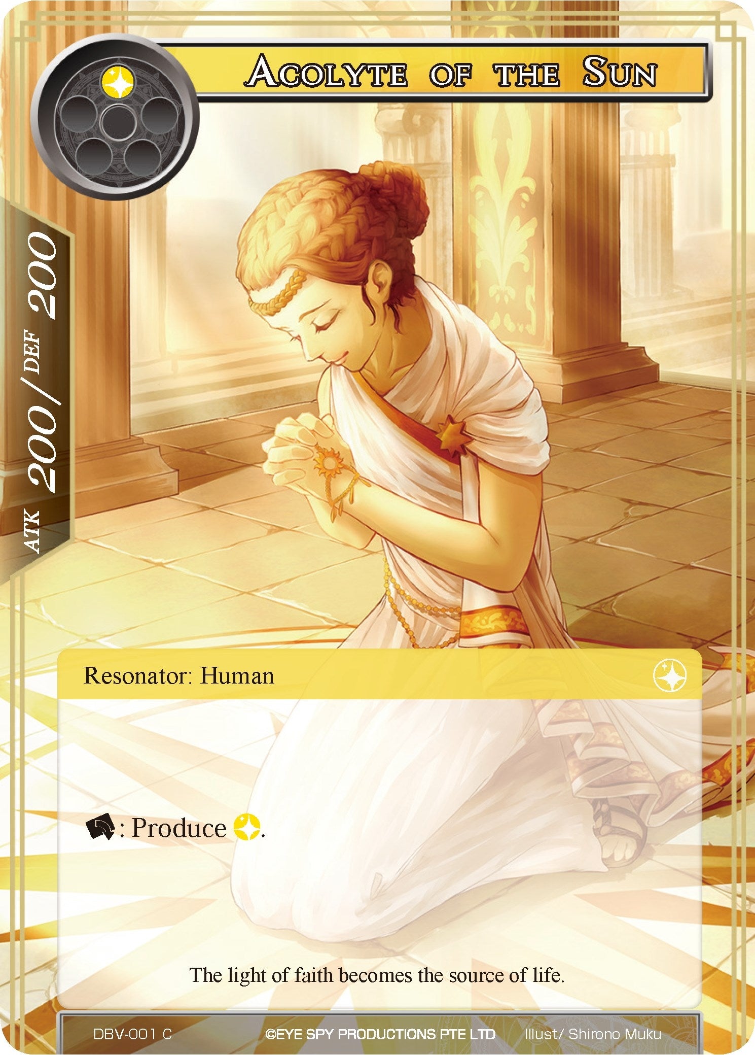 Image for Acolyte of the Sun (The Decisive Battle of Valhalla) (DBV-001) - Force of Will