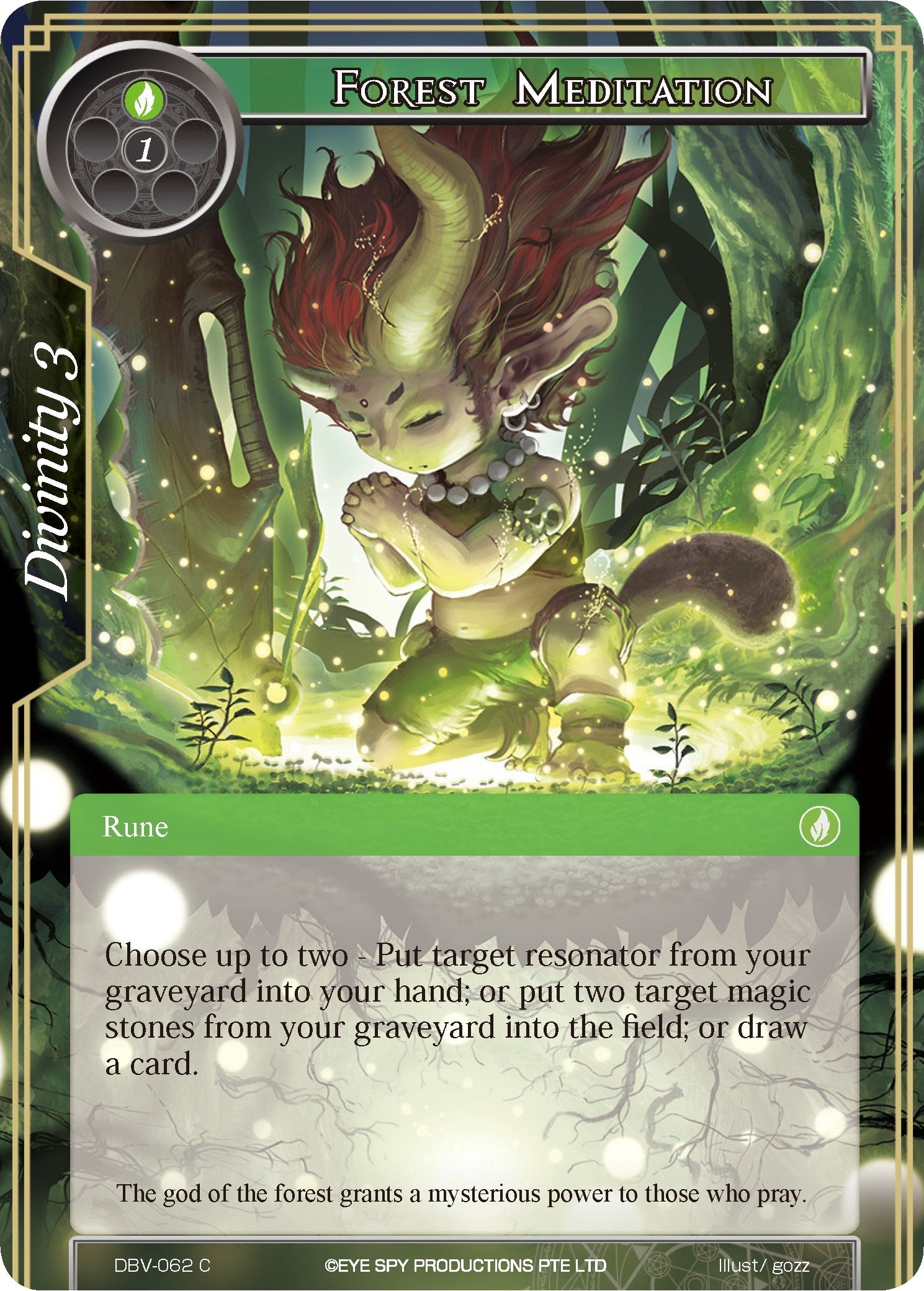 Image for Forest Meditation (The Decisive Battle of Valhalla) (DBV-062) - Force of Will