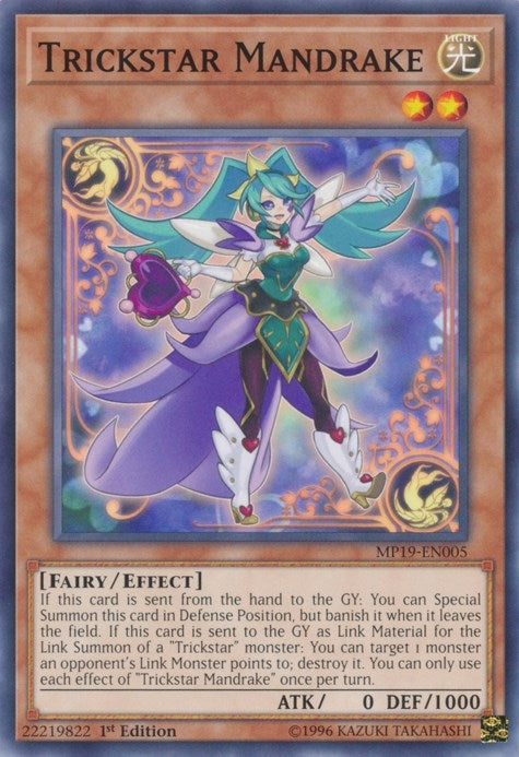Image for Trickstar Mandrake (2019 Gold Sarcophagus Tin Mega Pack) (MP19-EN005) - YuGiOh