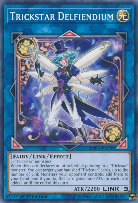 Image for Trickstar Delfiendium (2019 Gold Sarcophagus Tin Mega Pack) (MP19-EN023) - YuGiOh