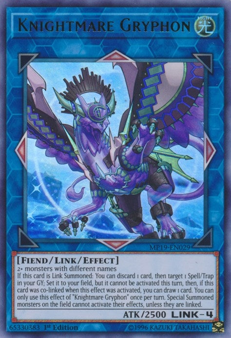 Image for Knightmare Gryphon (2019 Gold Sarcophagus Tin Mega Pack) (MP19-EN029) - YuGiOh