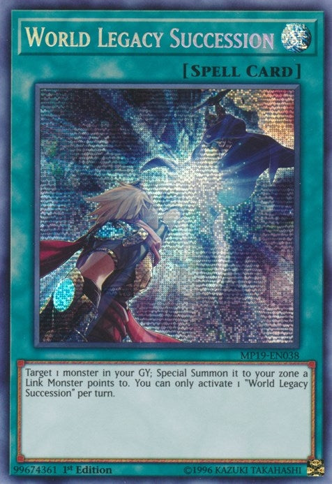 Image for World Legacy Succession (2019 Gold Sarcophagus Tin Mega Pack) (MP19-EN038) - YuGiOh