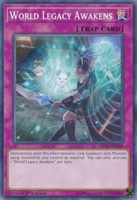 Image for World Legacy Awakens (2019 Gold Sarcophagus Tin Mega Pack) (MP19-EN048) - YuGiOh