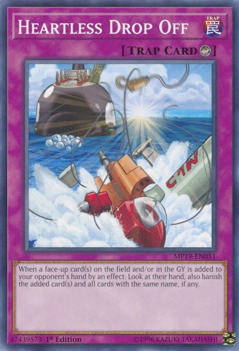 Image for Heartless Drop Off (2019 Gold Sarcophagus Tin Mega Pack) (MP19-EN051) - YuGiOh