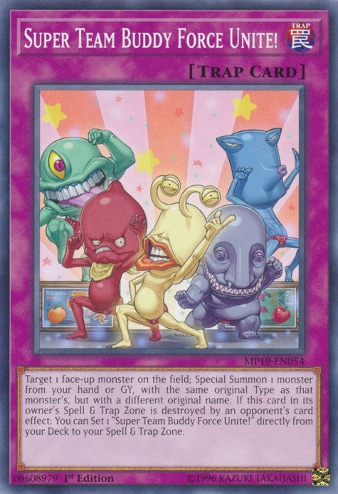 Image for Super Team Buddy Force Unite! (2019 Gold Sarcophagus Tin Mega Pack) (MP19-EN054) - YuGiOh
