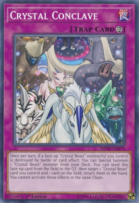 Image for Crystal Conclave (2019 Gold Sarcophagus Tin Mega Pack) (MP19-EN070) - YuGiOh