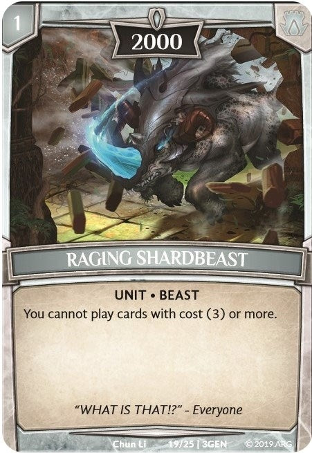 Image for Raging Shardbeast (Expansion Pack 1: Generations) (19/25 | 3GEN) - Argent Saga TCG