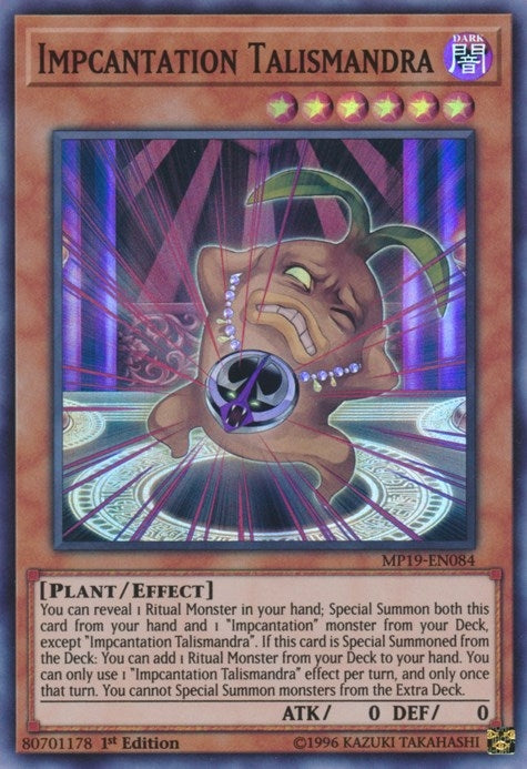 Image for Impcantation Talismandra (2019 Gold Sarcophagus Tin Mega Pack) (MP19-EN084) - YuGiOh
