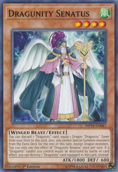 Image for Dragunity Senatus (2019 Gold Sarcophagus Tin Mega Pack) (MP19-EN087) - YuGiOh