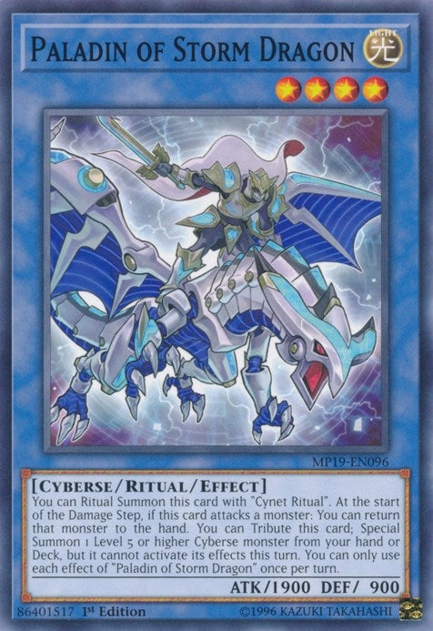 Image for Paladin of Storm Dragon (2019 Gold Sarcophagus Tin Mega Pack) (MP19-EN096) - YuGiOh