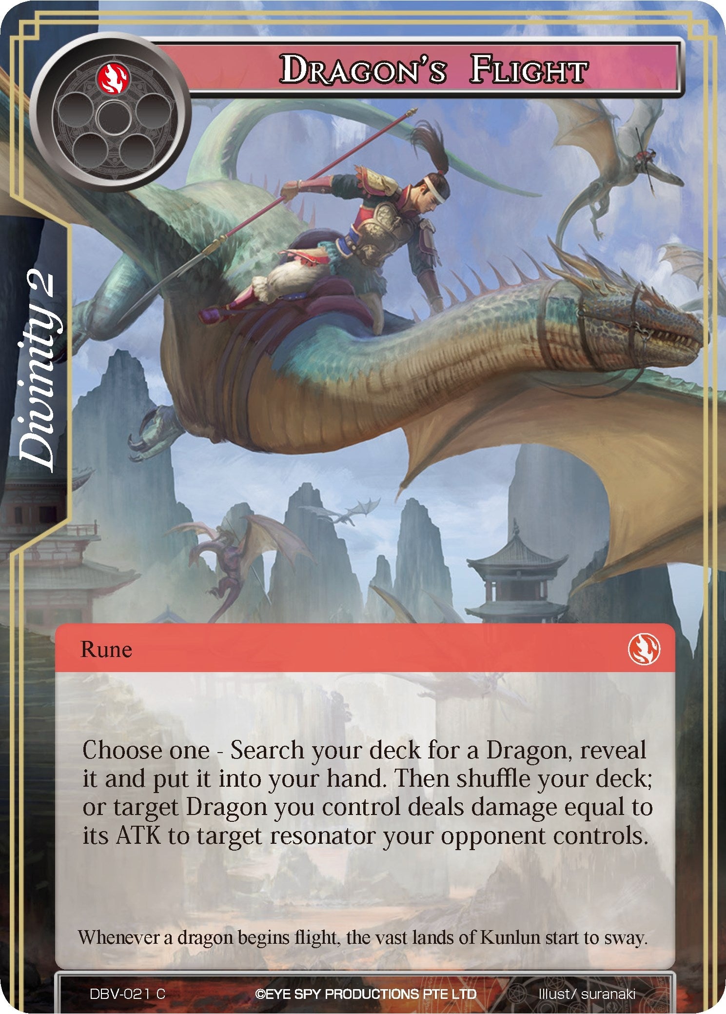 Image for Dragon's Flight (The Decisive Battle of Valhalla) (DBV-021) - Force of Will