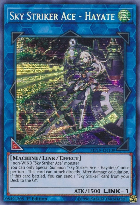 Image for Sky Striker Ace - Hayate (2019 Gold Sarcophagus Tin Mega Pack) (MP19-EN109) - YuGiOh