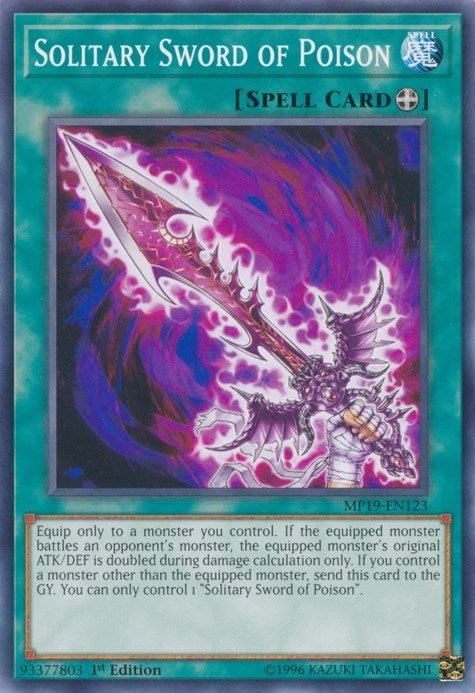 Image for Solitary Sword of Poison (2019 Gold Sarcophagus Tin Mega Pack) (MP19-EN123) - YuGiOh