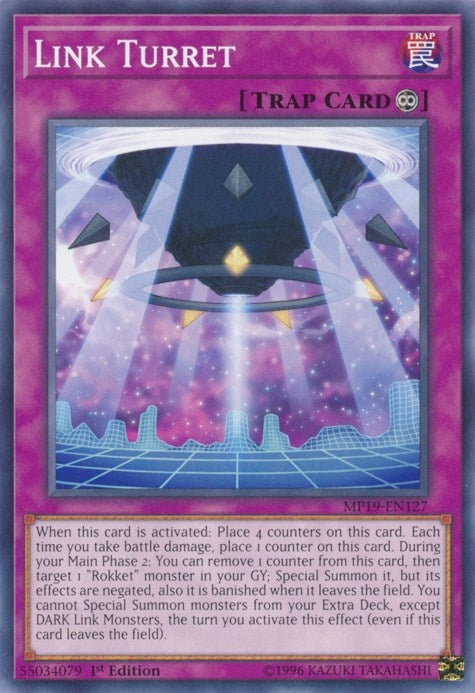 Image for Link Turret (2019 Gold Sarcophagus Tin Mega Pack) (MP19-EN127) - YuGiOh