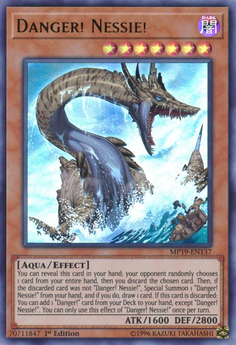Image for Danger! Nessie! (2019 Gold Sarcophagus Tin Mega Pack) (MP19-EN137) - YuGiOh