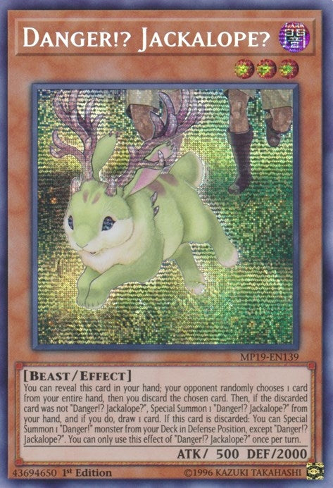 Image for Danger!? Jackalope? (2019 Gold Sarcophagus Tin Mega Pack) (MP19-EN139) - YuGiOh