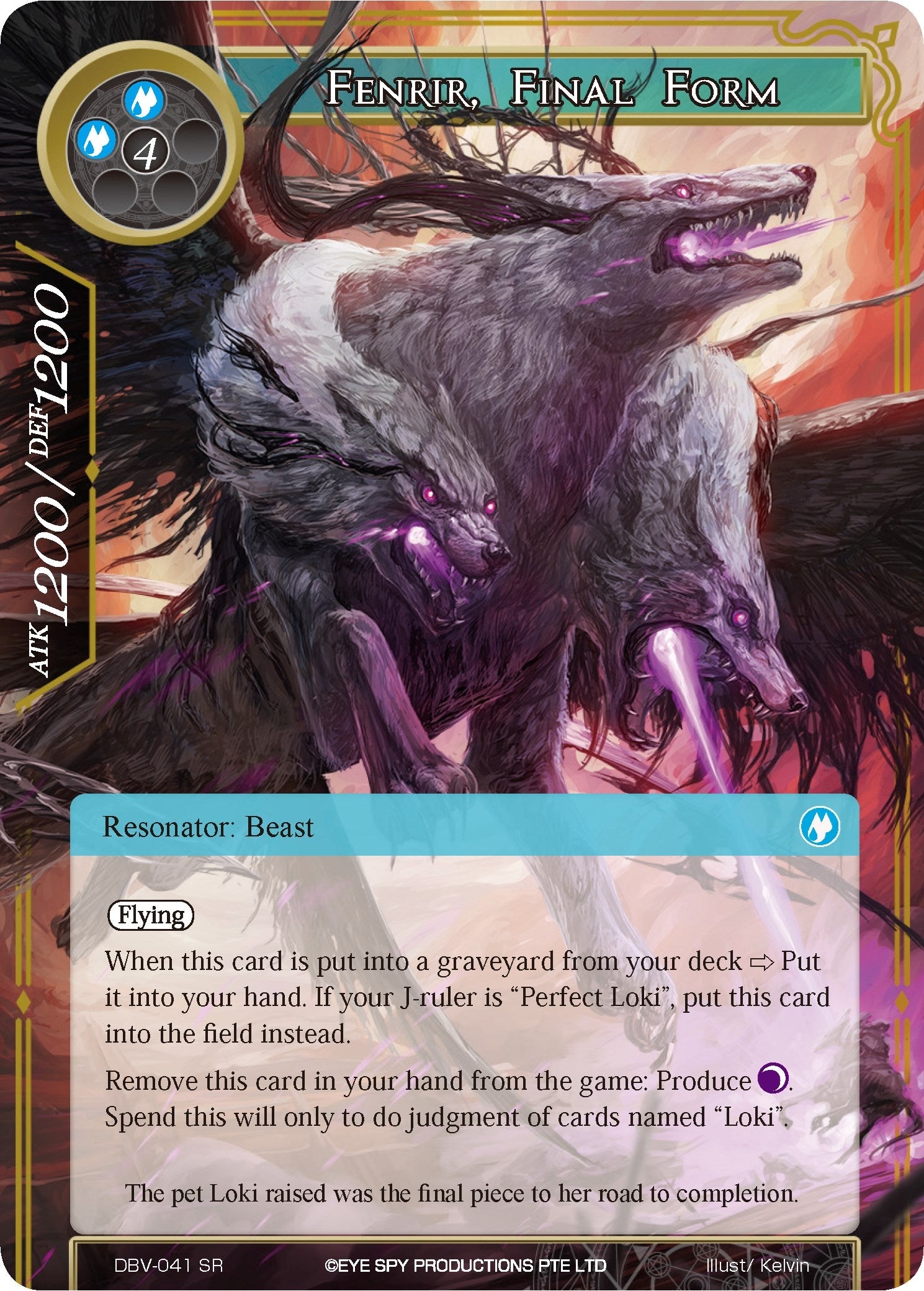 Image for Fenrir, Final Form (The Decisive Battle of Valhalla) (DBV-041) - Force of Will