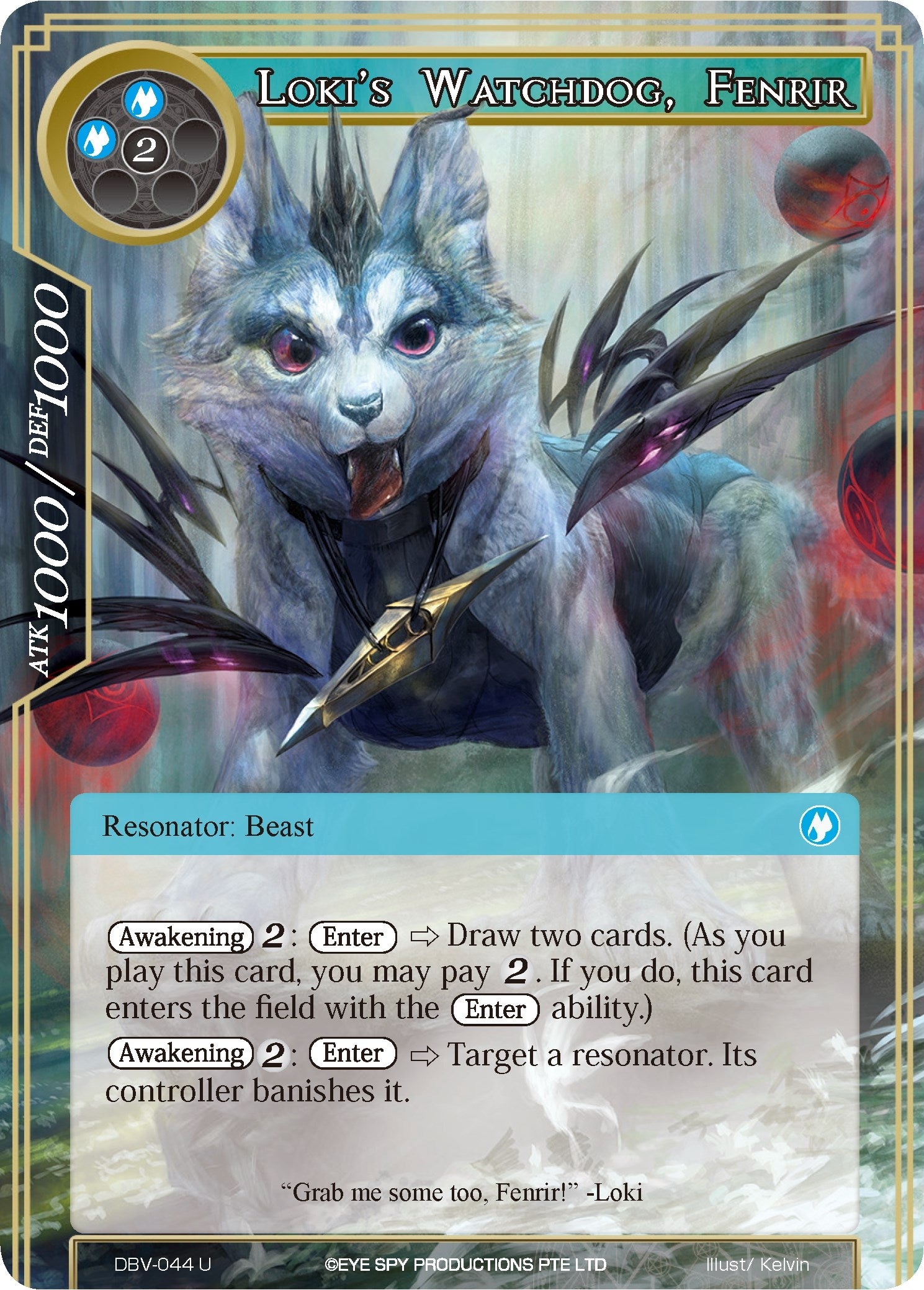 Image for Loki's Watchdog, Fenrir (The Decisive Battle of Valhalla) (DBV-044) - Force of Will