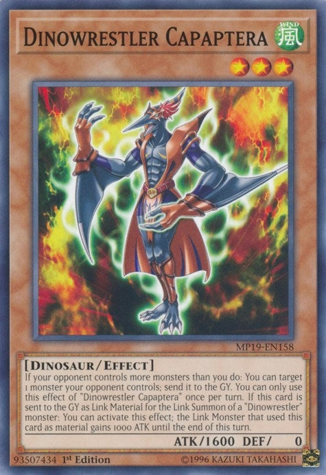 Image for Dinowrestler Capaptera (2019 Gold Sarcophagus Tin Mega Pack) (MP19-EN158) - YuGiOh