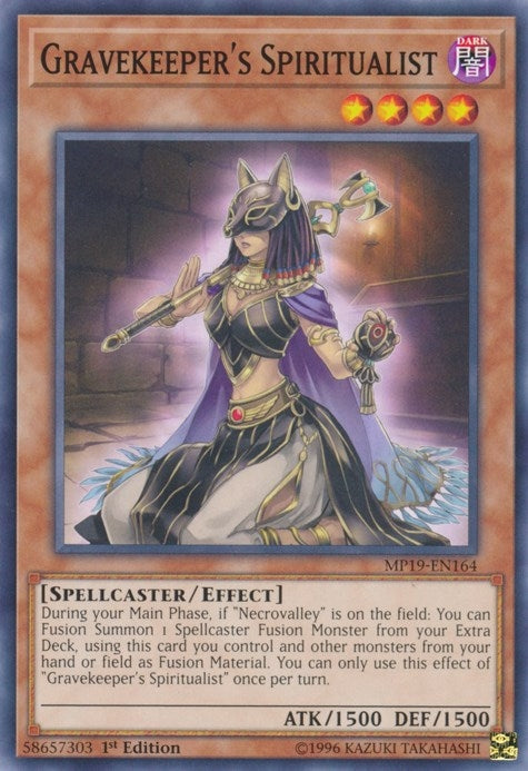 Image for Gravekeeper's Spiritualist (2019 Gold Sarcophagus Tin Mega Pack) (MP19-EN164) - YuGiOh