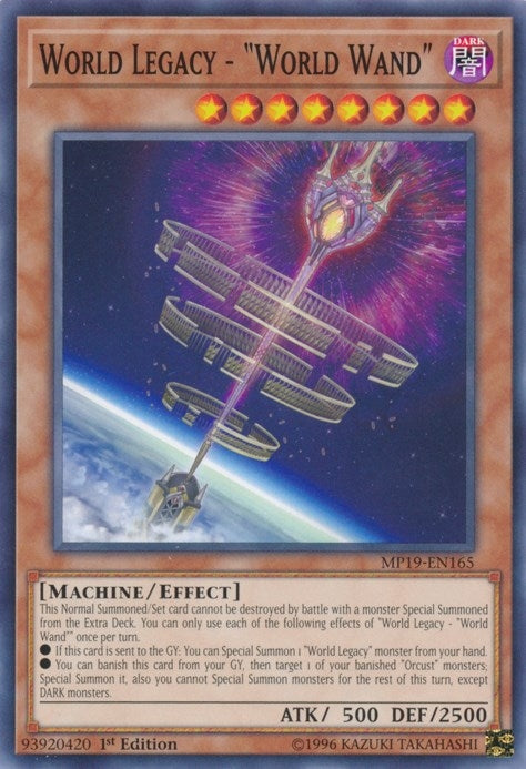 Image for World Legacy - "World Wand" (2019 Gold Sarcophagus Tin Mega Pack) (MP19-EN165) - YuGiOh