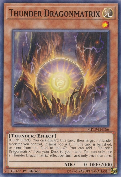 Image for Thunder Dragonmatrix (2019 Gold Sarcophagus Tin Mega Pack) (MP19-EN166) - YuGiOh
