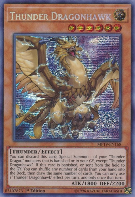 Image for Thunder Dragonhawk (2019 Gold Sarcophagus Tin Mega Pack) (MP19-EN168) - YuGiOh