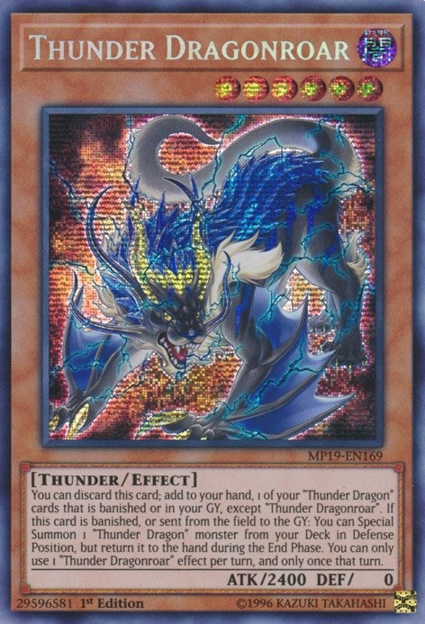 Image for Thunder Dragonroar (2019 Gold Sarcophagus Tin Mega Pack) (MP19-EN169) - YuGiOh
