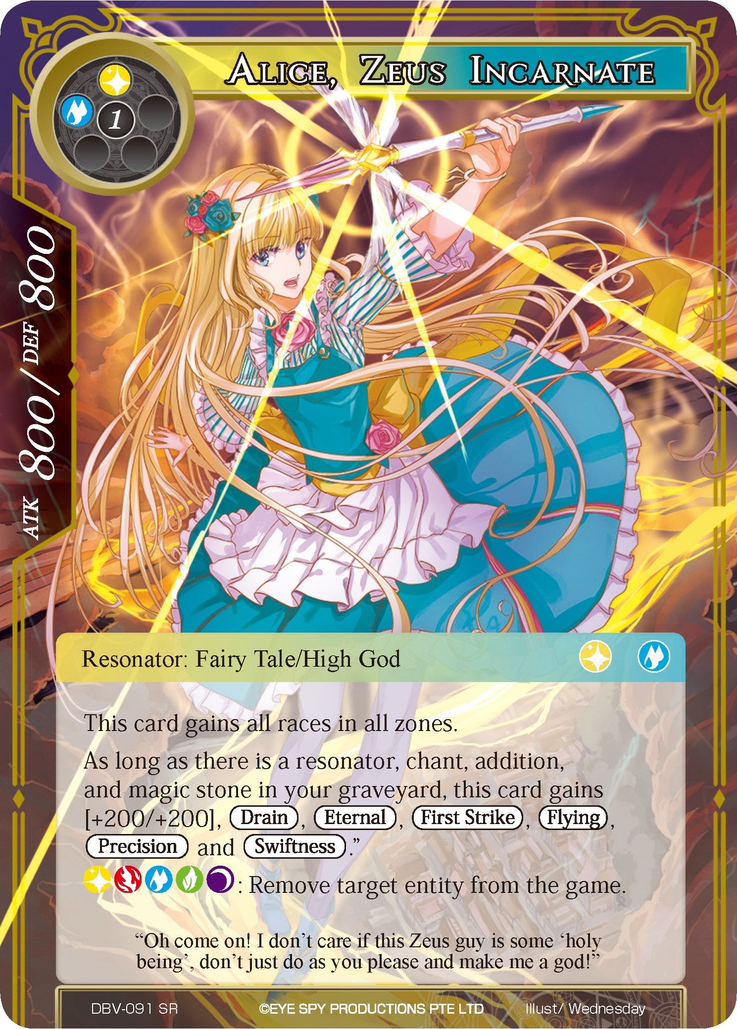 Image for Alice, Zeus Incarnate (The Decisive Battle of Valhalla) (DBV-091) - Force of Will
